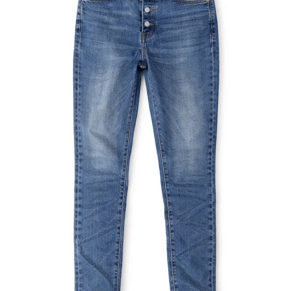 Levi’s Wedgie Skinny Jeans Size 26 High Rise Raw Hem Distressed Blue Denim